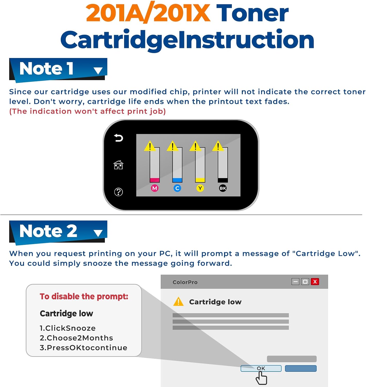 Detalle de 201A/201X Compatible Toner Cartridges