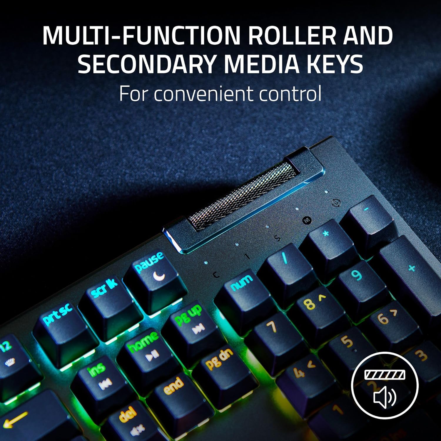 Detalle 2 de Razer BlackWidow V4 X Yellow Switches mechanical keyboard