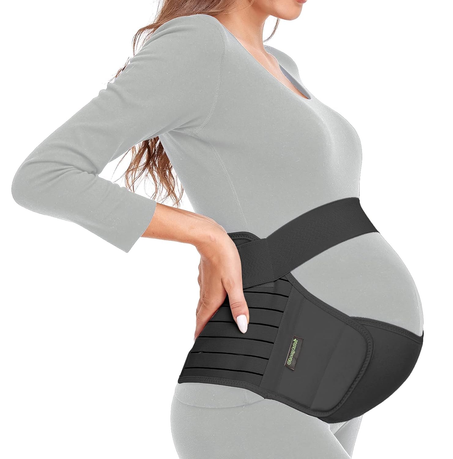 ChongErfei 3-in-1 Pregnancy Support Belt (XL, Black)