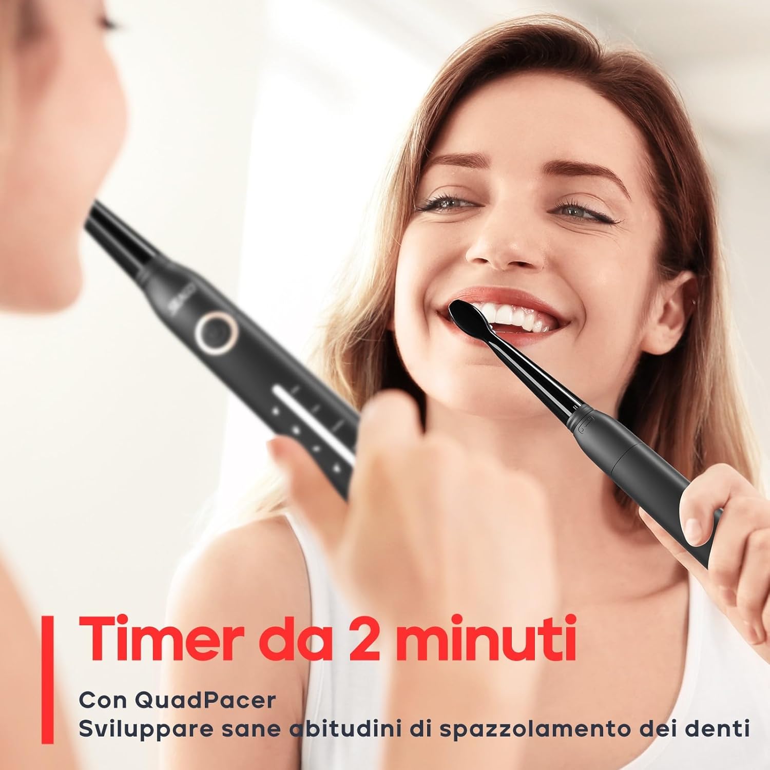 Thumbnail 4 de Seago spazzolino elettrico da viaggio SG-958 (nero) ricaricabile con 8 testine e 5 modalità