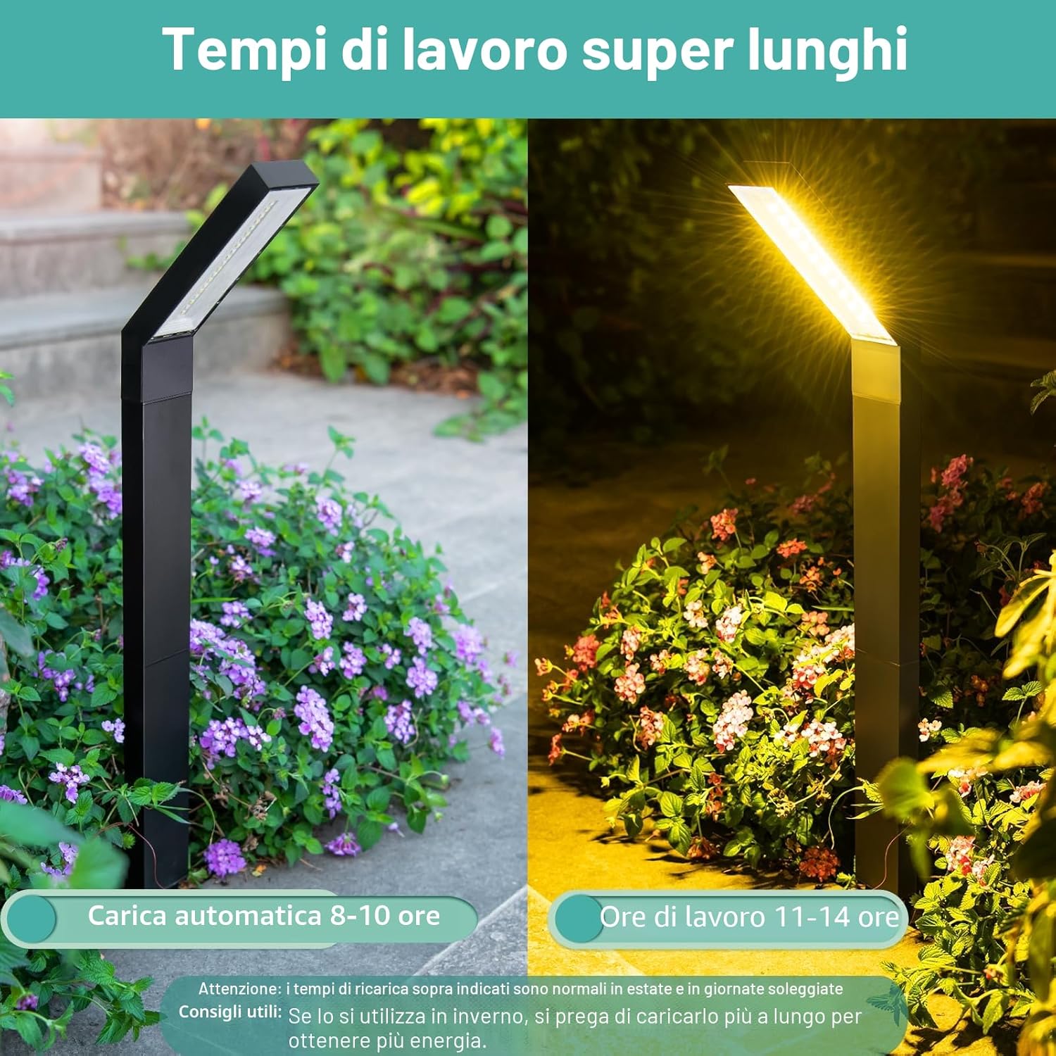 Thumbnail 5 de AGOTD Lampada solare da giardino 4 pezzi