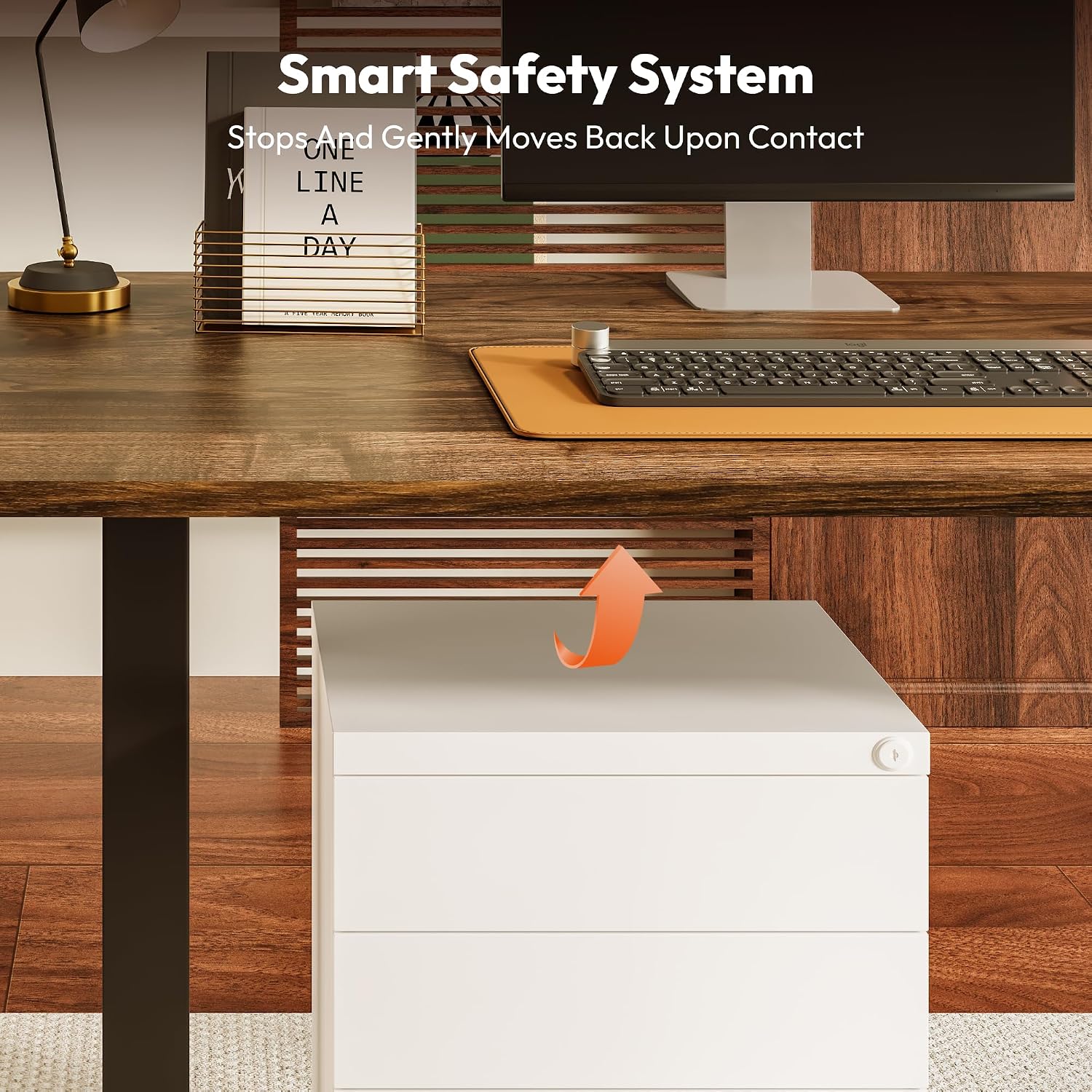 Thumbnail 4 de SANODESK 140 x 60 Electric Standing Desk with Memory Panel and Cable Management