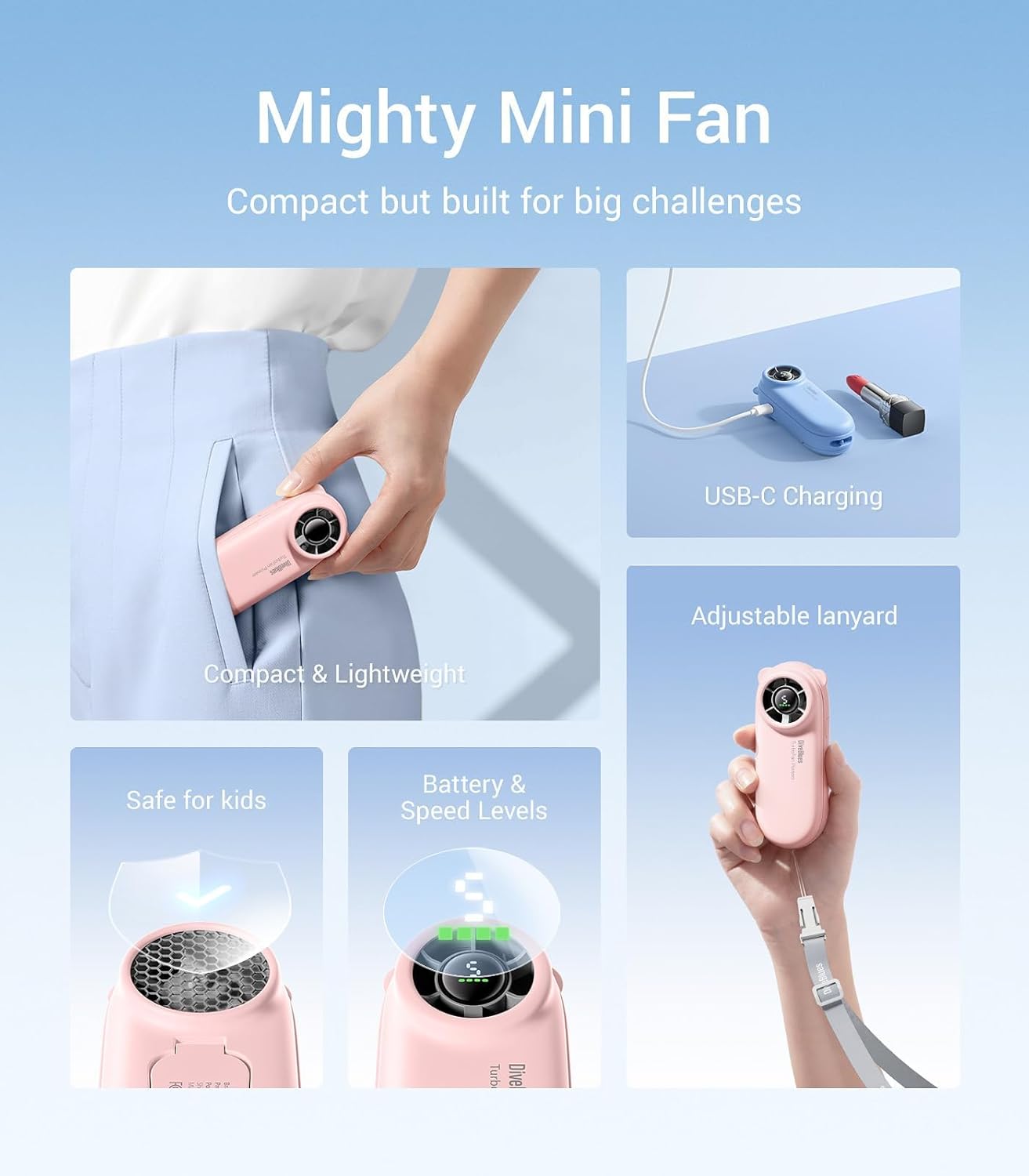 Thumbnail 3 de Diveblues Portable Handheld Turbo Fan (Turbobear): Compact High-Speed Cooling for Travel