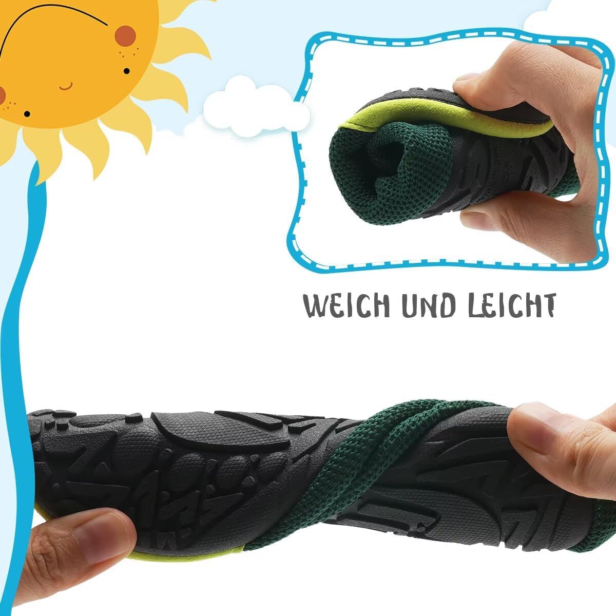 Thumbnail 4 de Kyopp Hausschuhe für Kinder (Junge & Mädchen) – atmungsaktive, rutschfeste Strick-Slipper