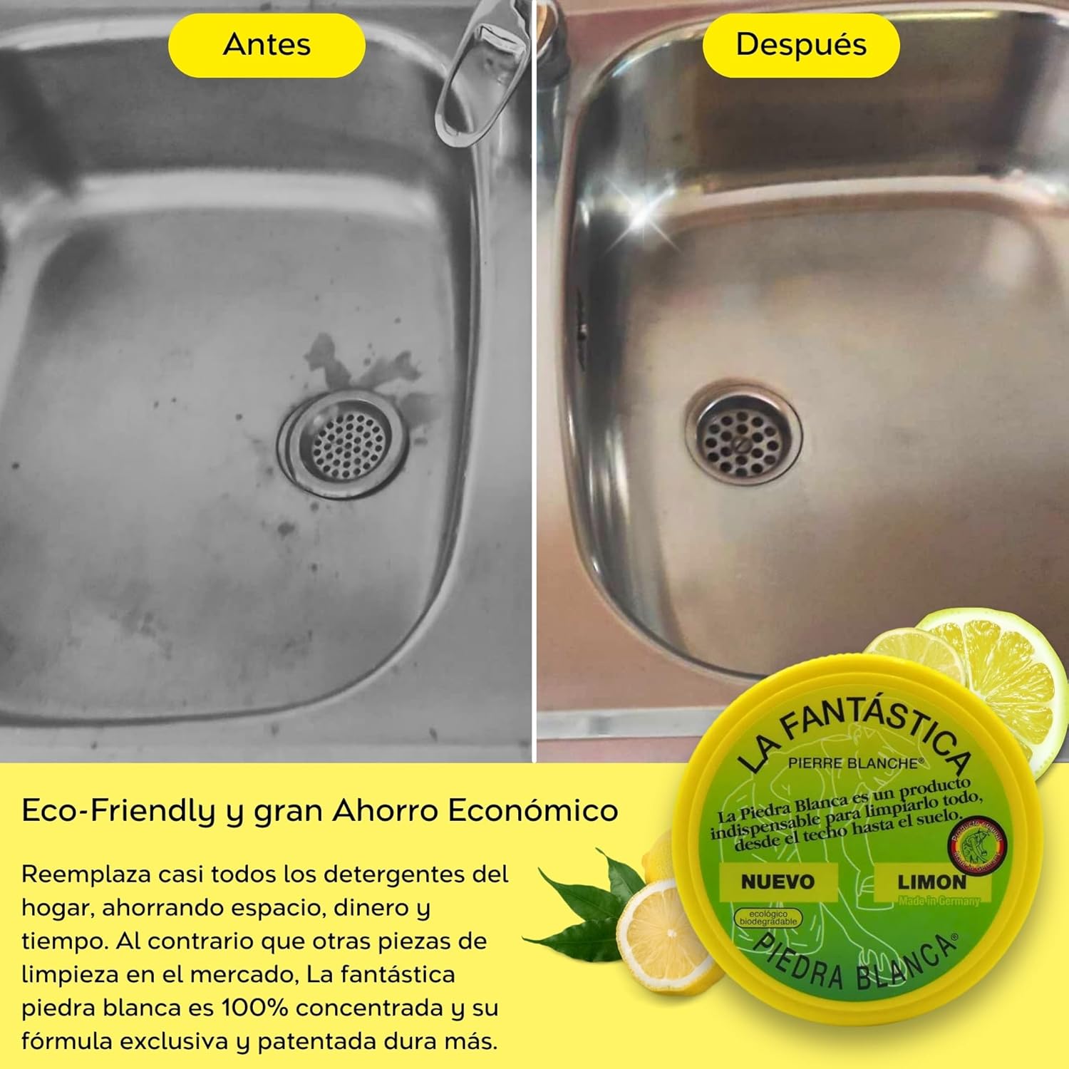 Thumbnail 3 de La Fantástica Piedra Blanca (600 g) | Arcilla Limpieza + Esponja🧽