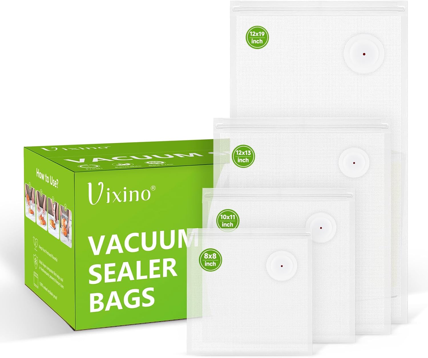 Detalle de Vixino Vacuum Sealer Bags 40 Pack