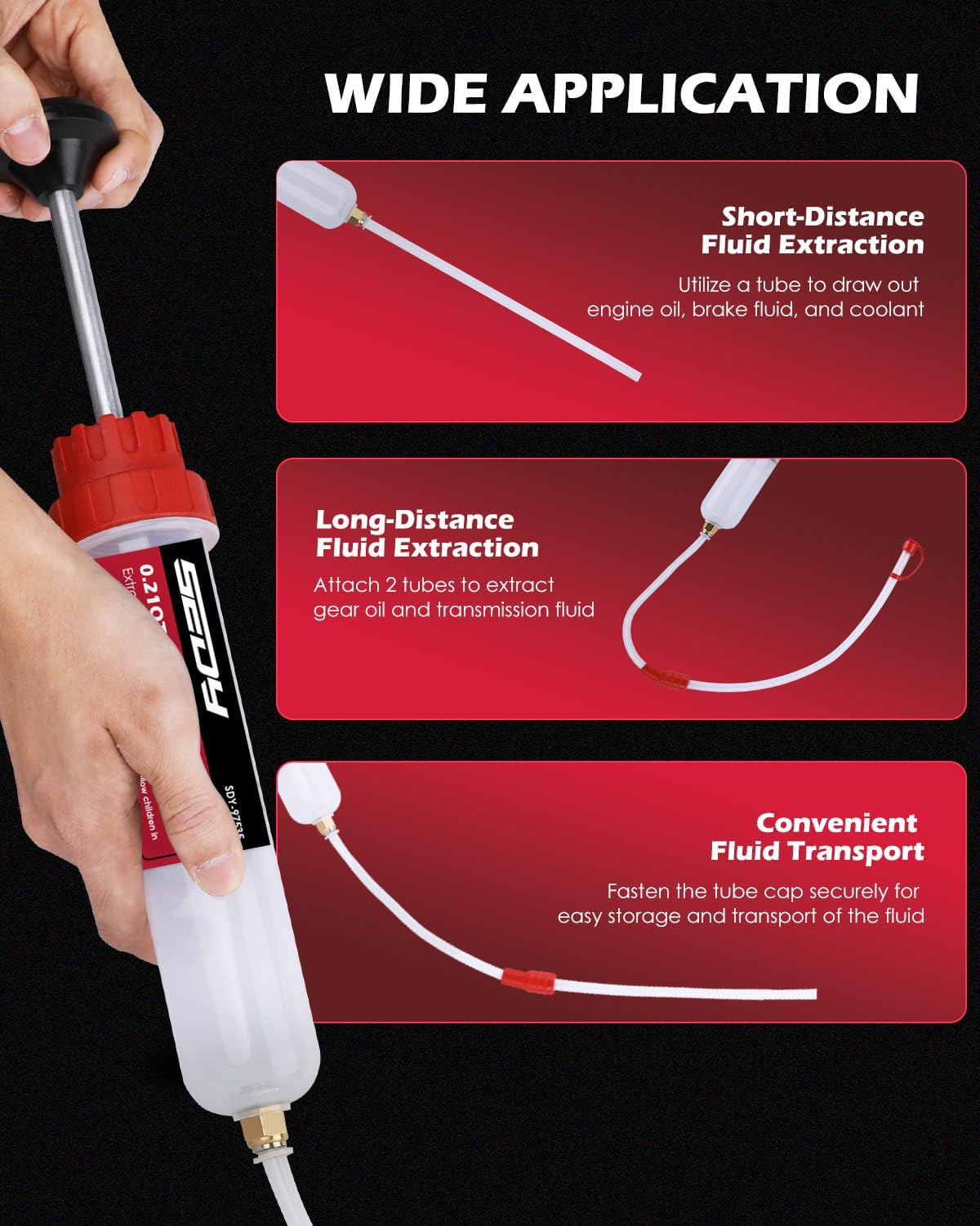 Detalle 2 de SEDY Fluid Extractor 200cc Oil Syringe