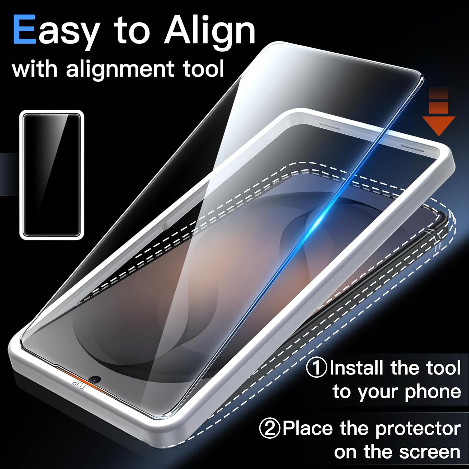 Thumbnail 4 de JETech pellicola protettiva in vetro temperato 9H per Samsung Galaxy S26 Plus (3 pezzi) con strumento di installazione