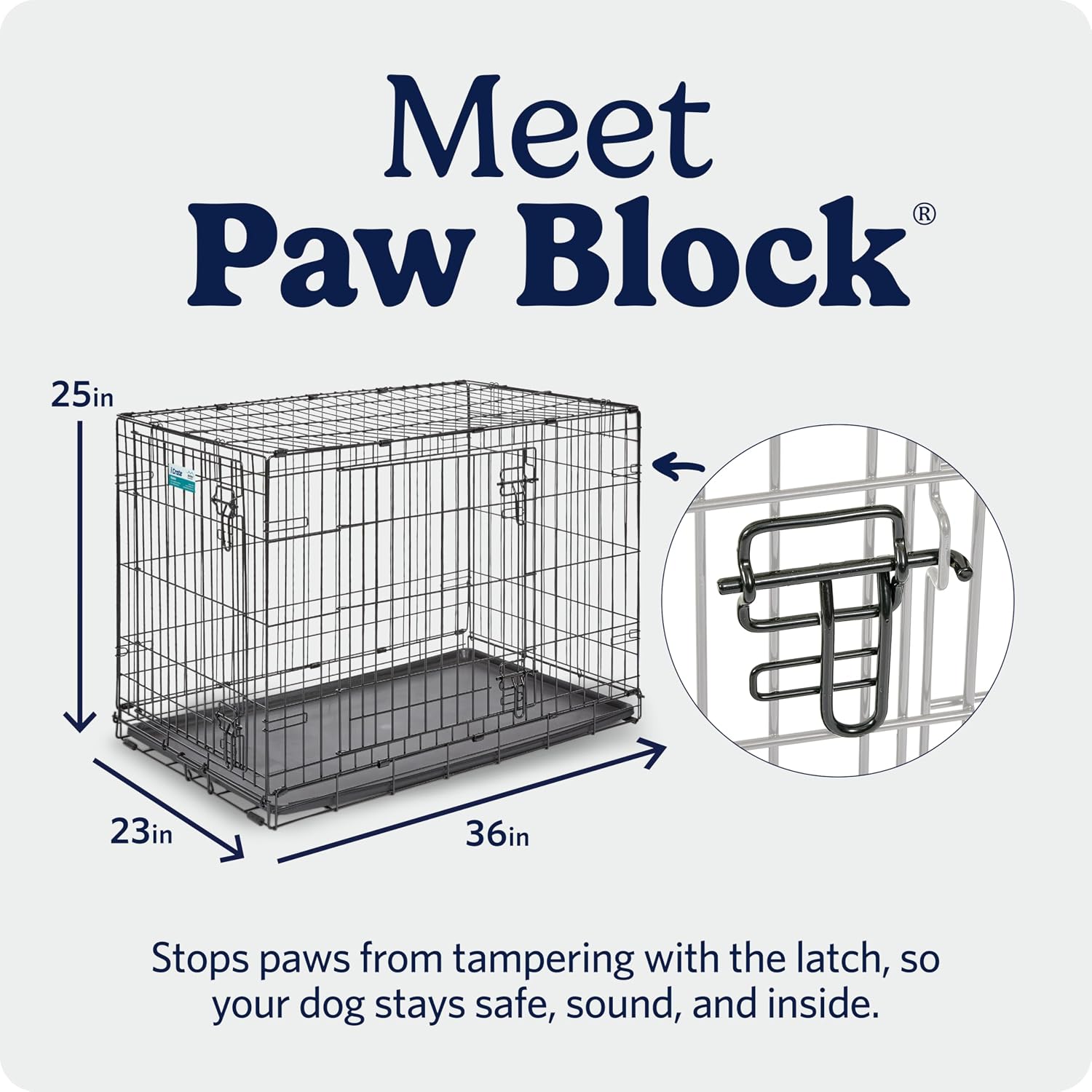 Detalle de MidWest Homes for Pets 36-Inch iCrate Folding Dog Crate with Divider Panel