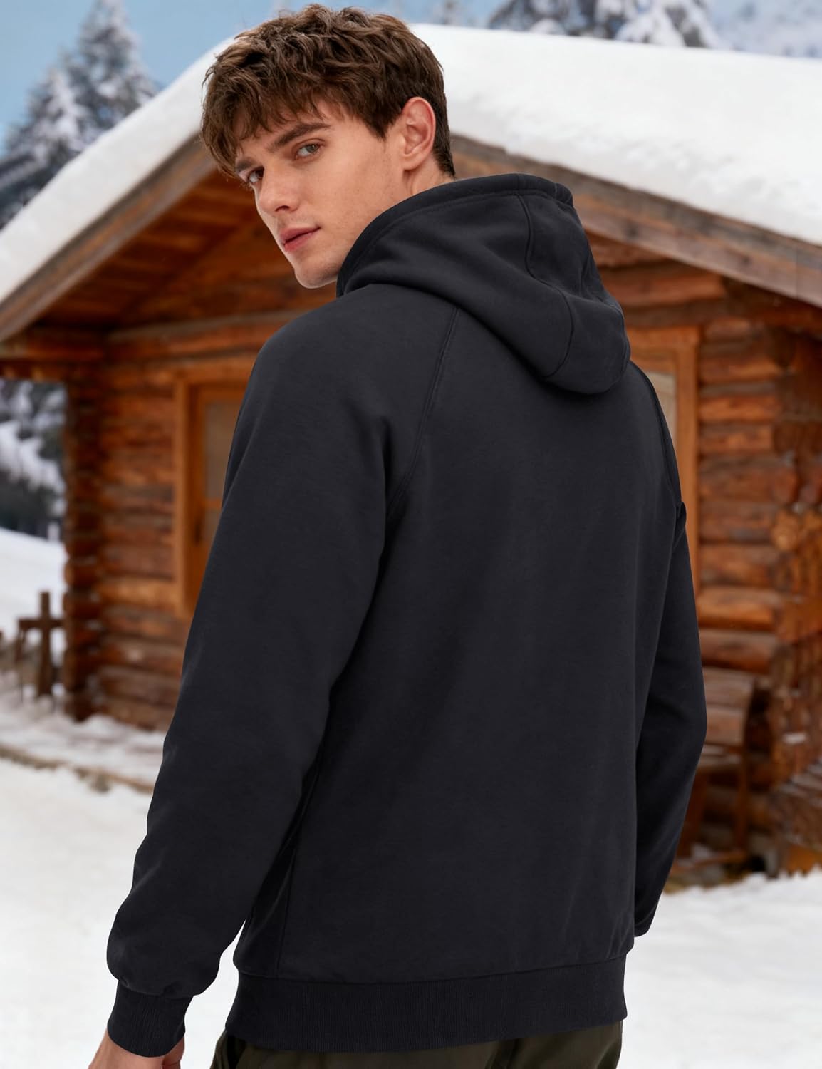 Thumbnail 5 de MAGCOMSEN Men's Sherpa Hoodie, Heavyweight Fleece-Lined with Kangaroo Pocket