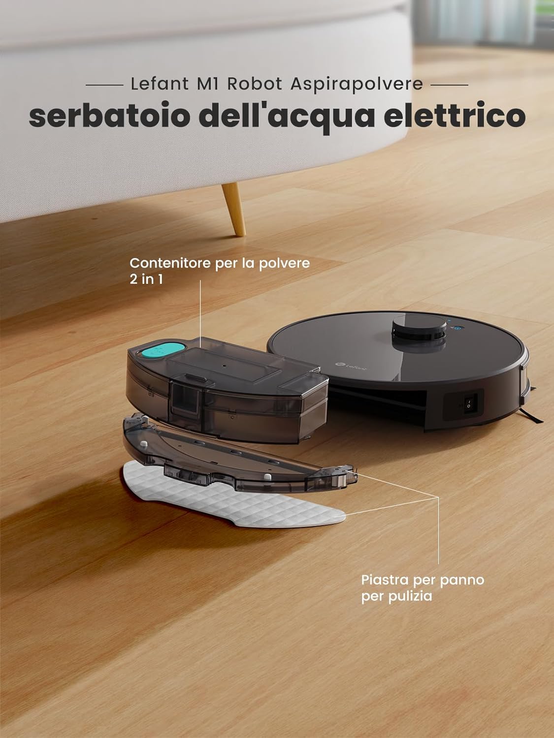 Detalle de LEFANT M1 robot aspirapolvere 5500 Pa