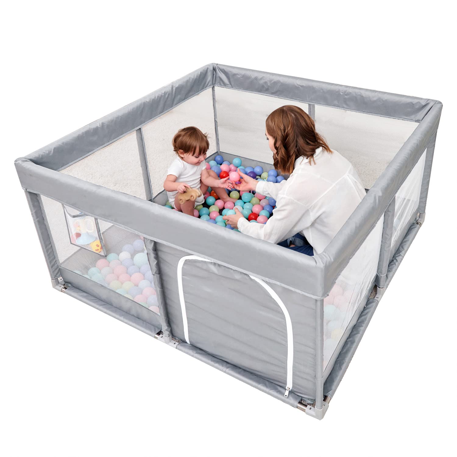 PandaEar Großer Kinderlaufstall 127 cm