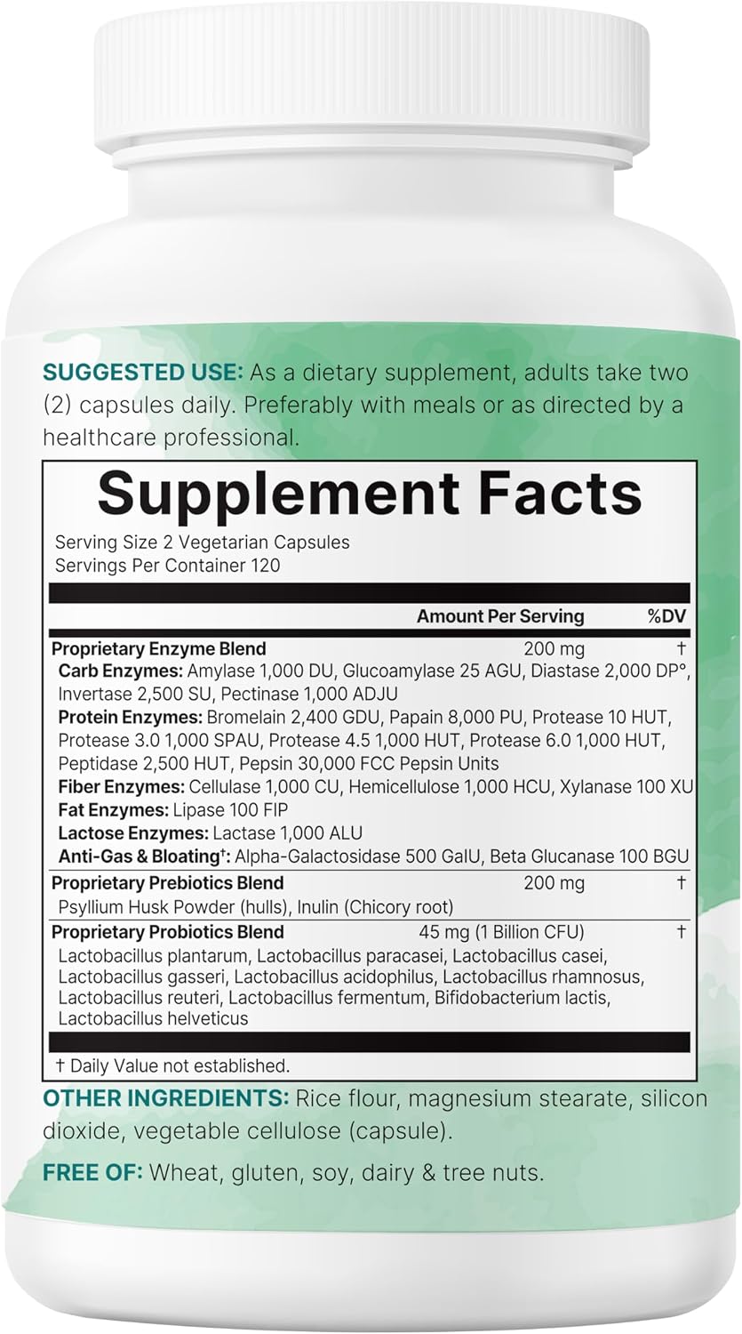 Thumbnail 5 de Micro Ingredients Digestive Enzyme Supplement, 240 Veggie Capsules