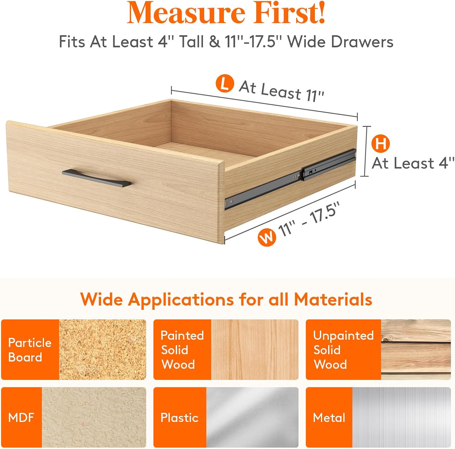 Detalle de Lifewit 23041 Drawer Dividers, 5-Pack Adjustable ABS Organisers