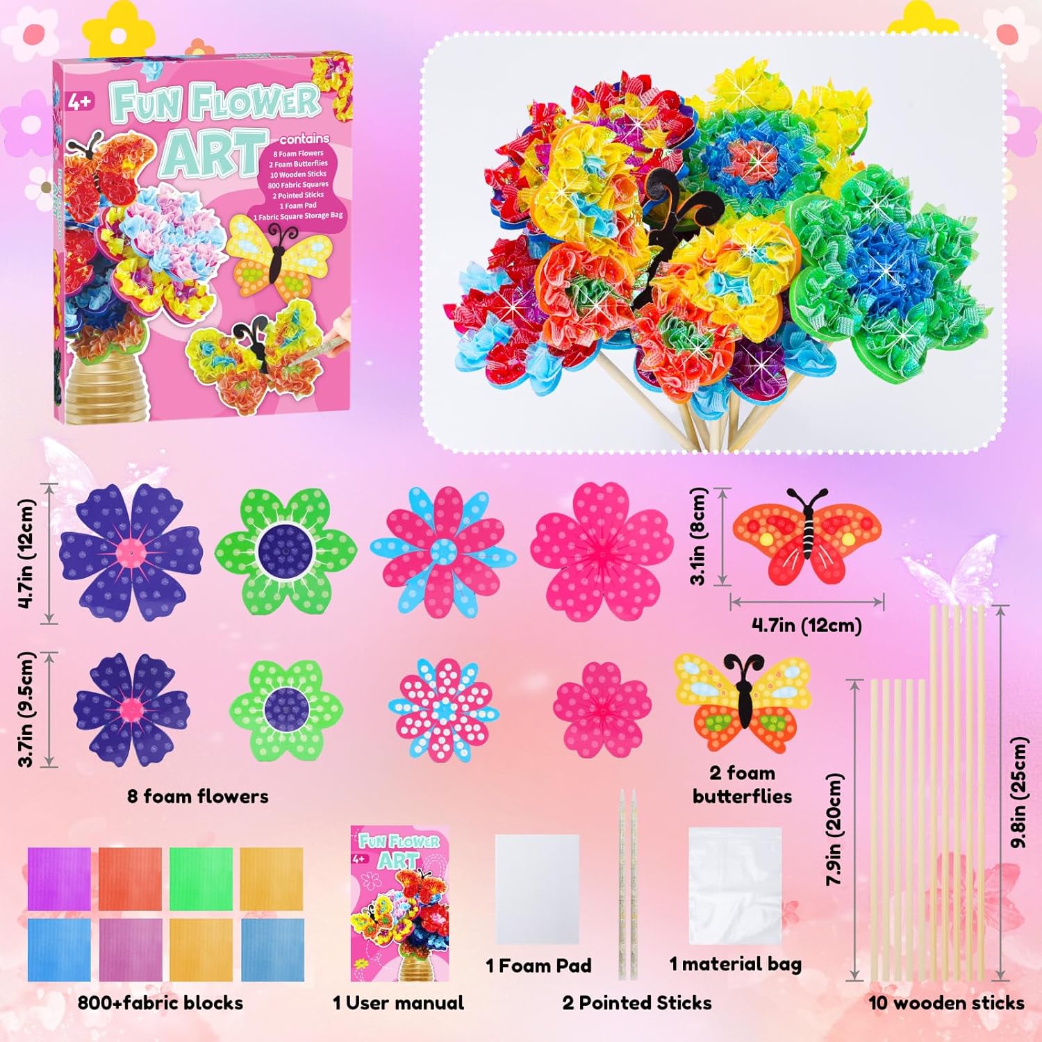 Thumbnail 4 de WhizWinks Poke in Fun Art Flower Bouquet – Mess Free Poking Craft Kit for Kids Aged 5–12