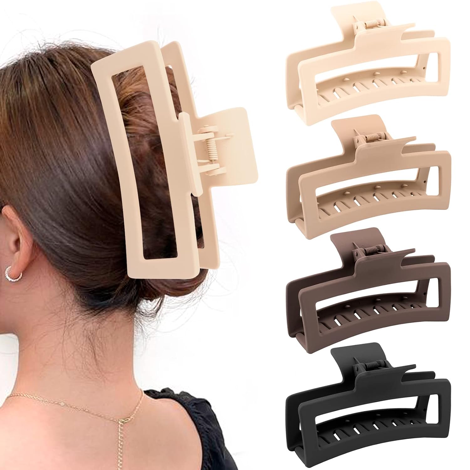 Detalle de ZYTJ 5-Inch Claw Clips for Thick Hair, 4-Pack ⚙