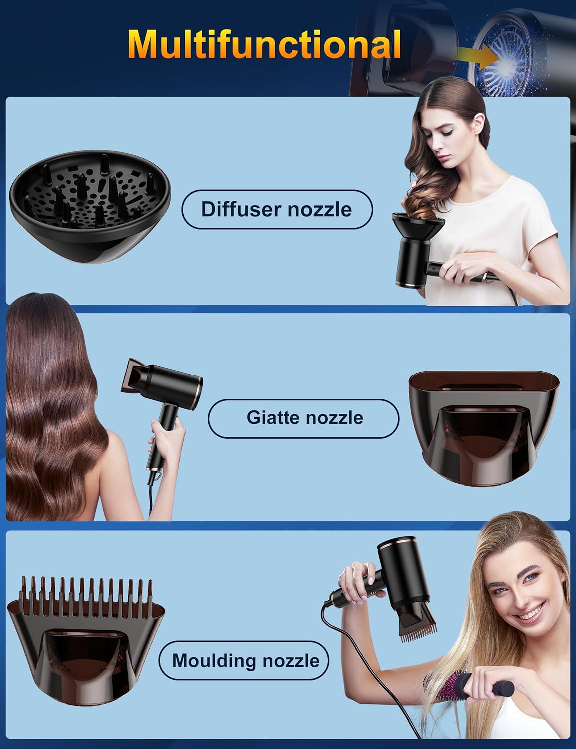 Thumbnail 4 de Vbrisi Föhn 2400W klappbar Haartrockner