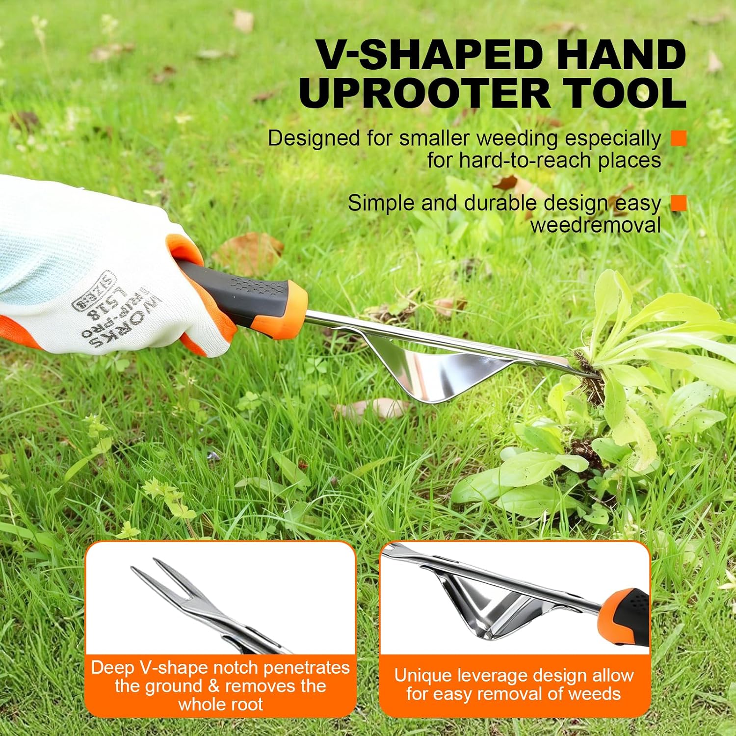 Thumbnail 6 de VIBINNO VI603T 3-Piece Garden Tool Set with Stainless Steel Heads