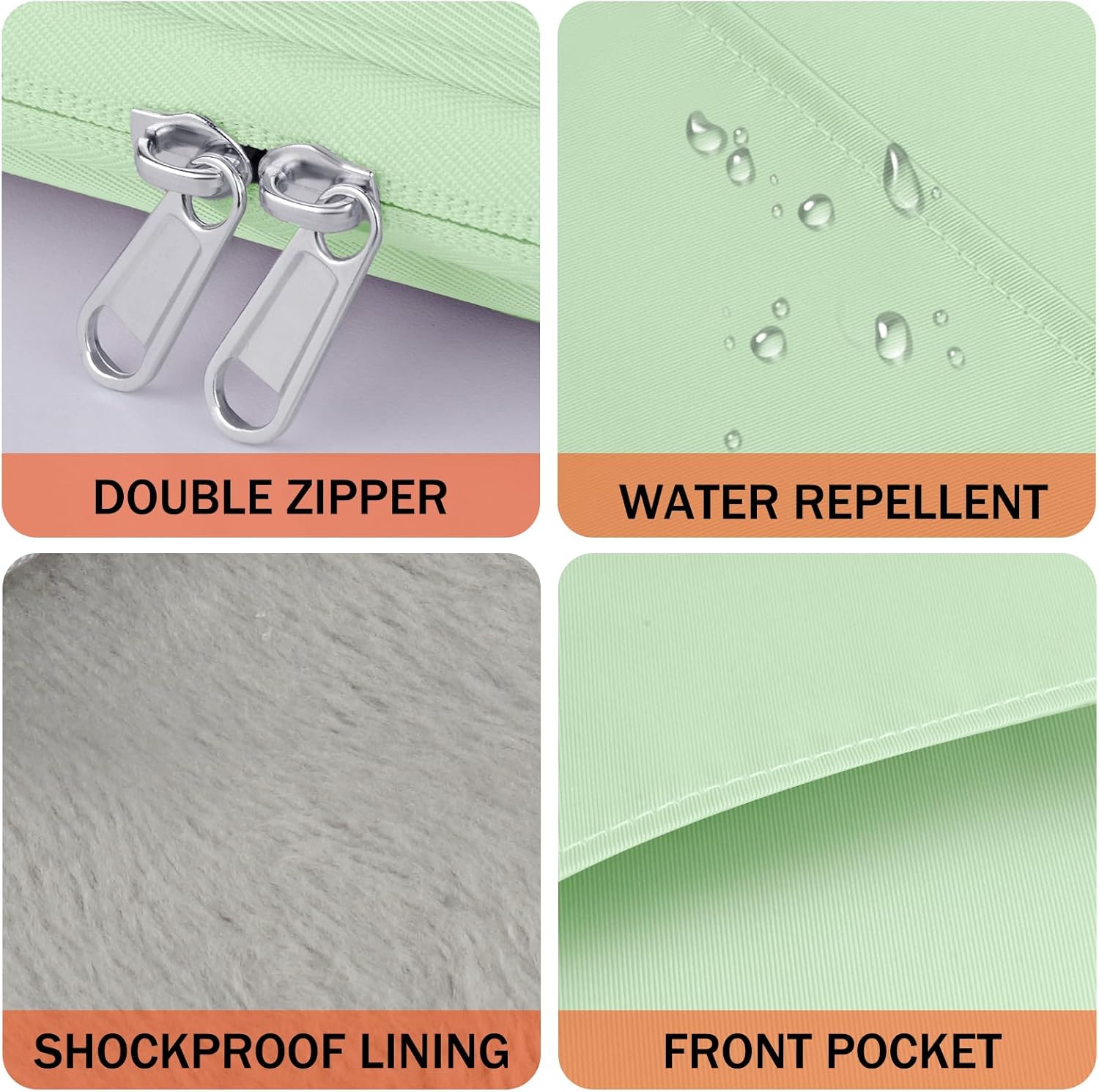 Detalle de HoYiXi Universal Tablet Sleeve Bag (7–8 inch) for Fire HD 8, iPad mini 1–6 & Android tablets – Green