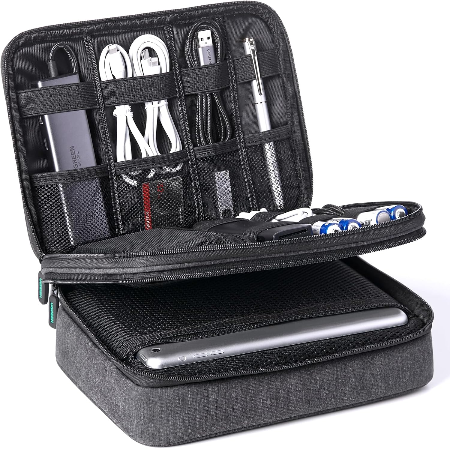 Detalle de UGREEN Borsa Accessori da Viaggio con organizer per cavi e tablet fino a iPad mini