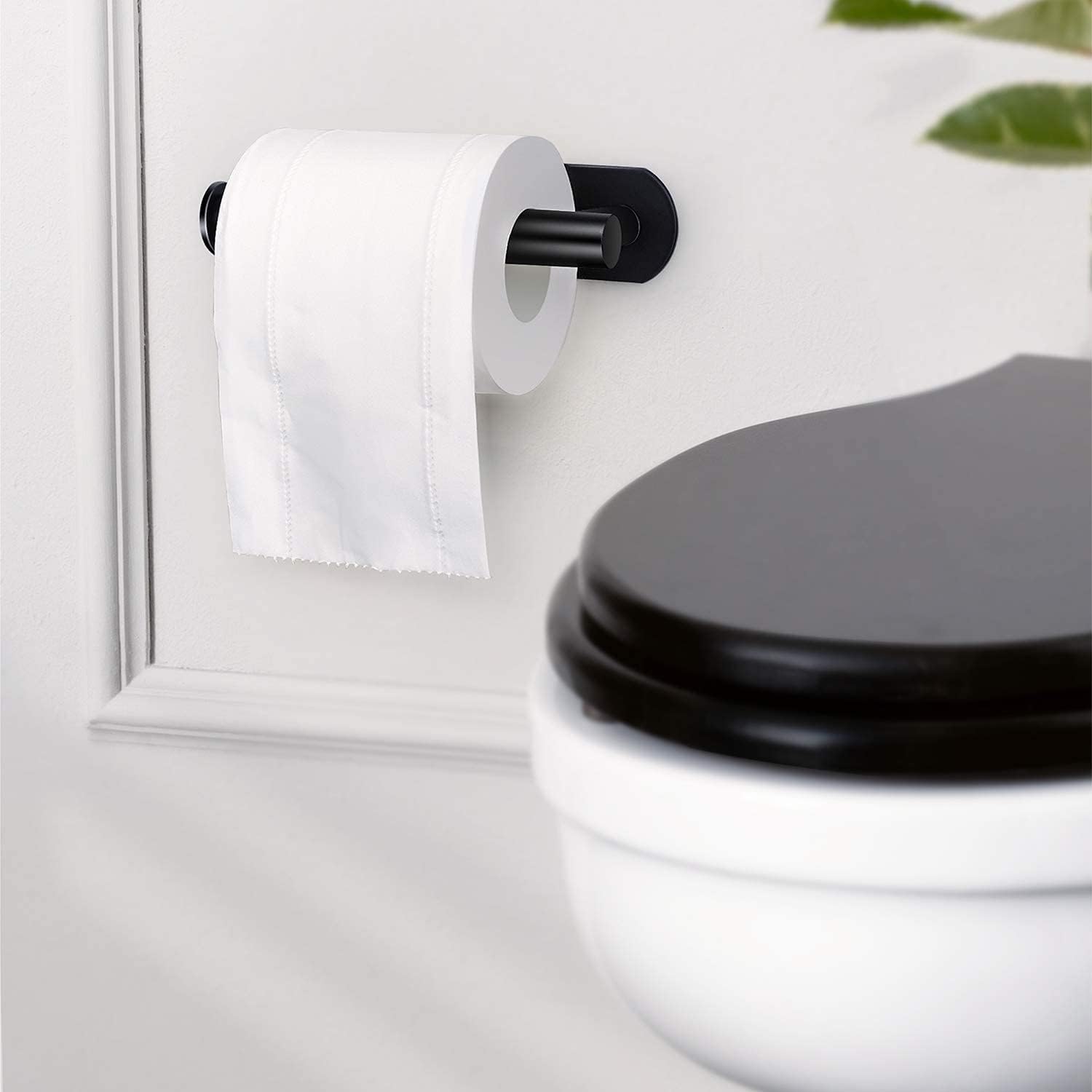 Detalle 2 de On and Off Porte Papier Toilette – Support Premium sans Perçage en Acier Inoxydable Noir