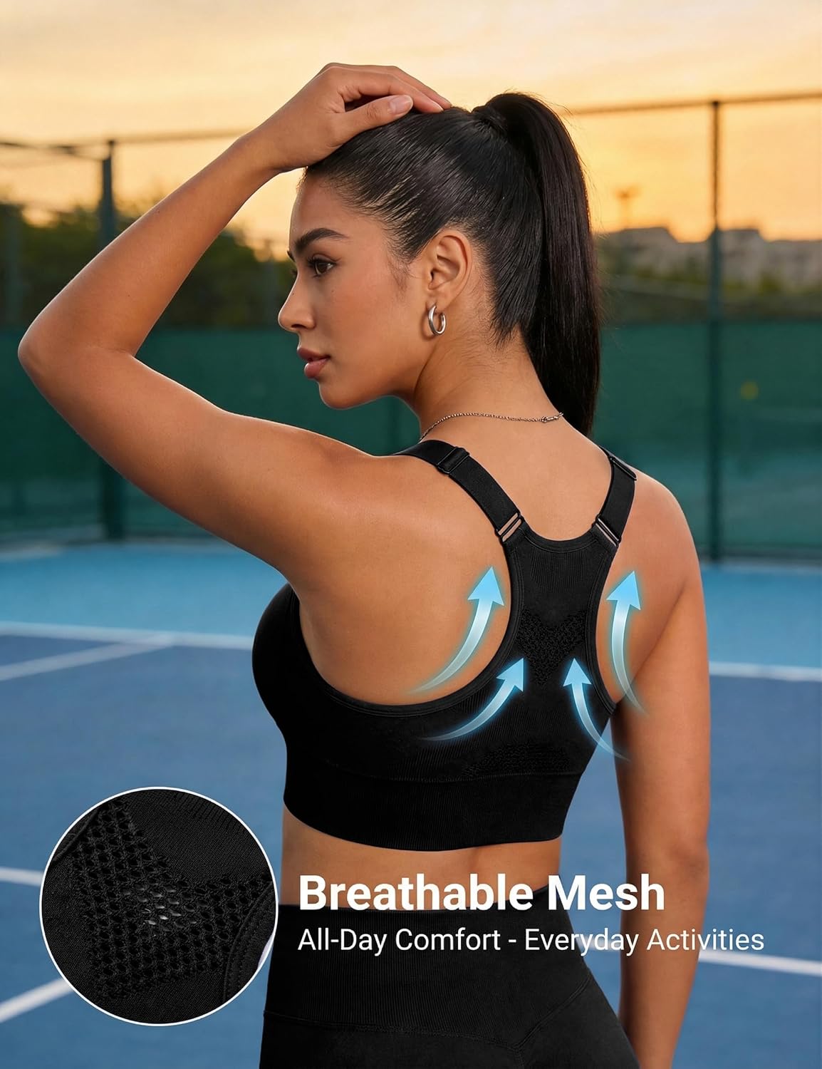 Thumbnail 1 de Litherday Reggiseno Sportivo Donna Alto Impatto Senza Ferretti con Coppe Estraibili e Schiena a Vogatore – Taglie S-XXL