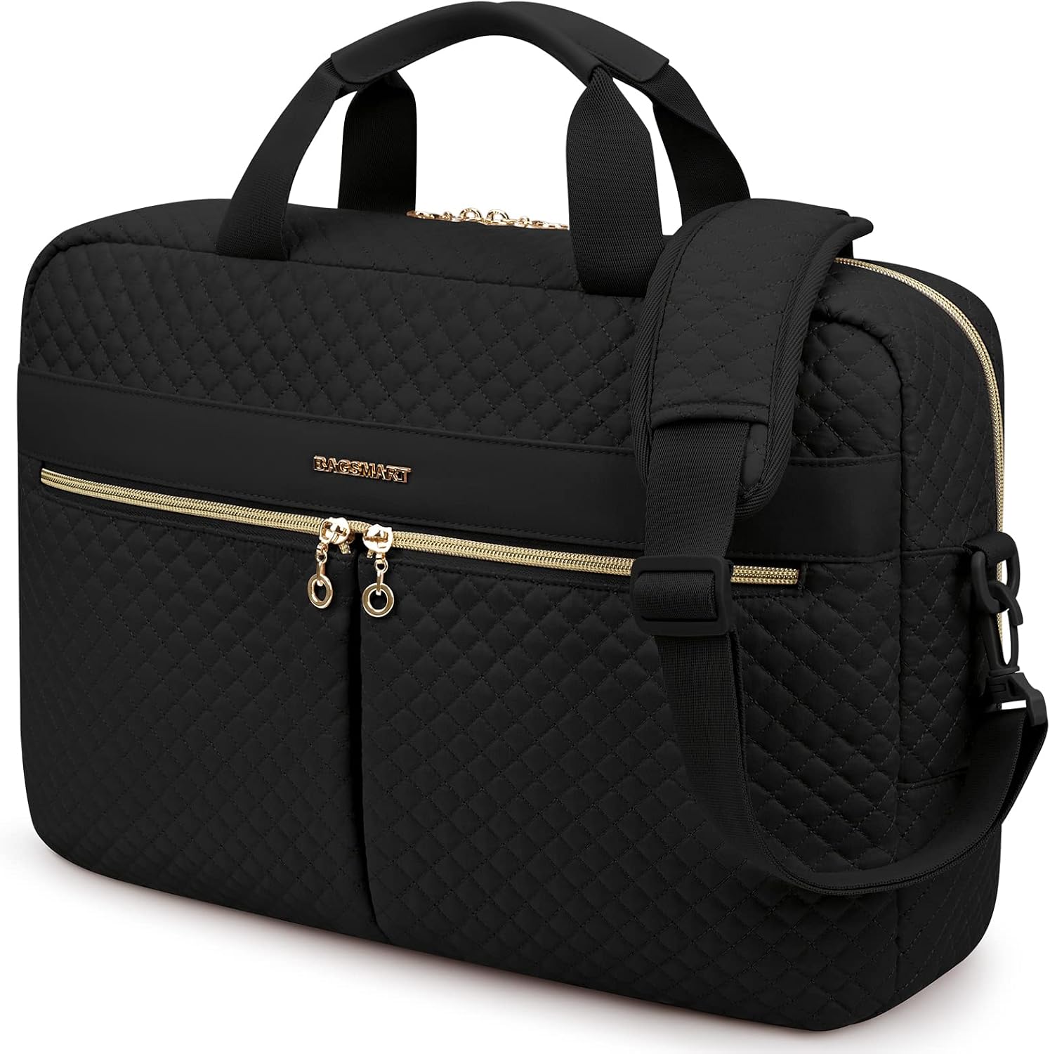 Thumbnail 6 de bagsmart 15.6-inch Laptop Bag briefcase for women – black commuter and travel laptop case