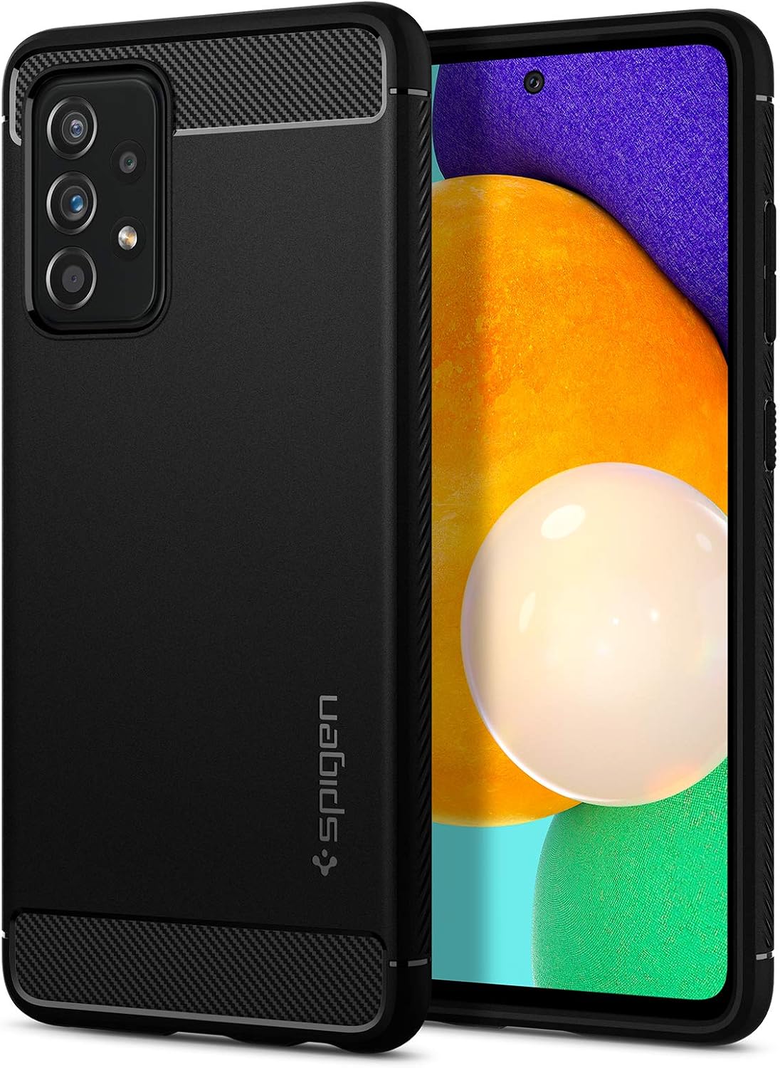 Detalle de Spigen Rugged Armor per Samsung Galaxy A52 5G/A52 4G/A52s 5G - Cover in TPU nero