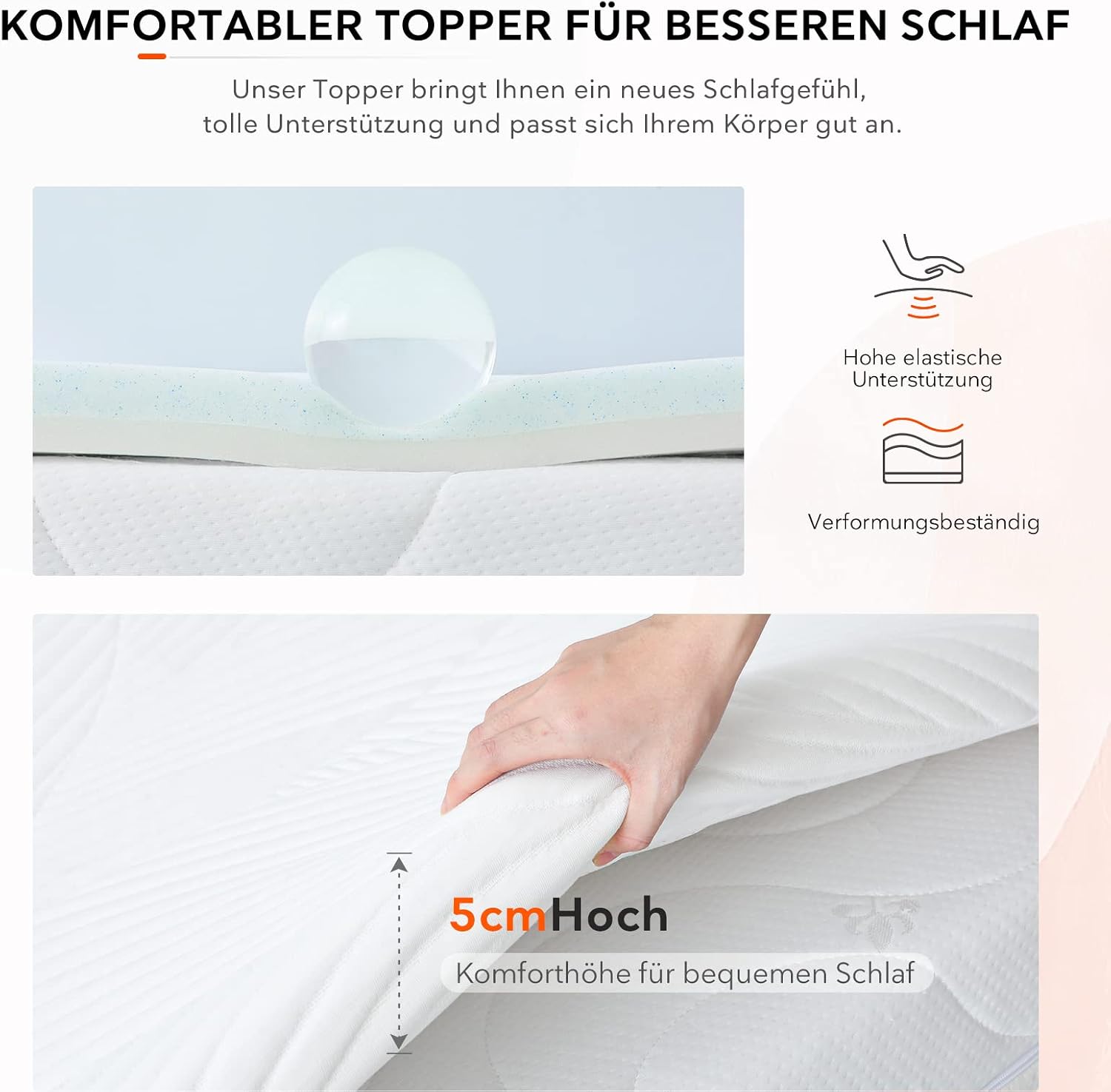 Thumbnail 5 de Sweetnight Topper 90x200cm Gel Memory