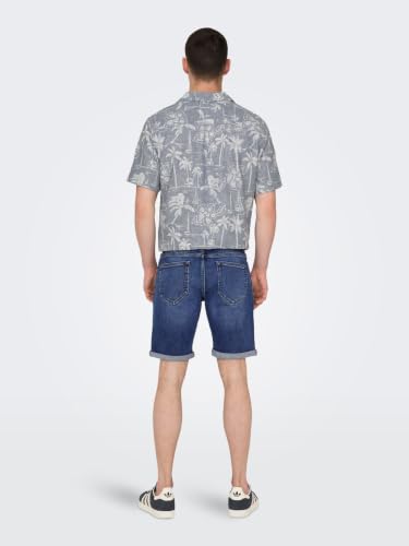Detalle 2 de ONSPLY DBD 8773 Tai DNM Noos - Pantalones Cortos Denim Dark Azul (XL) de Only & Sons