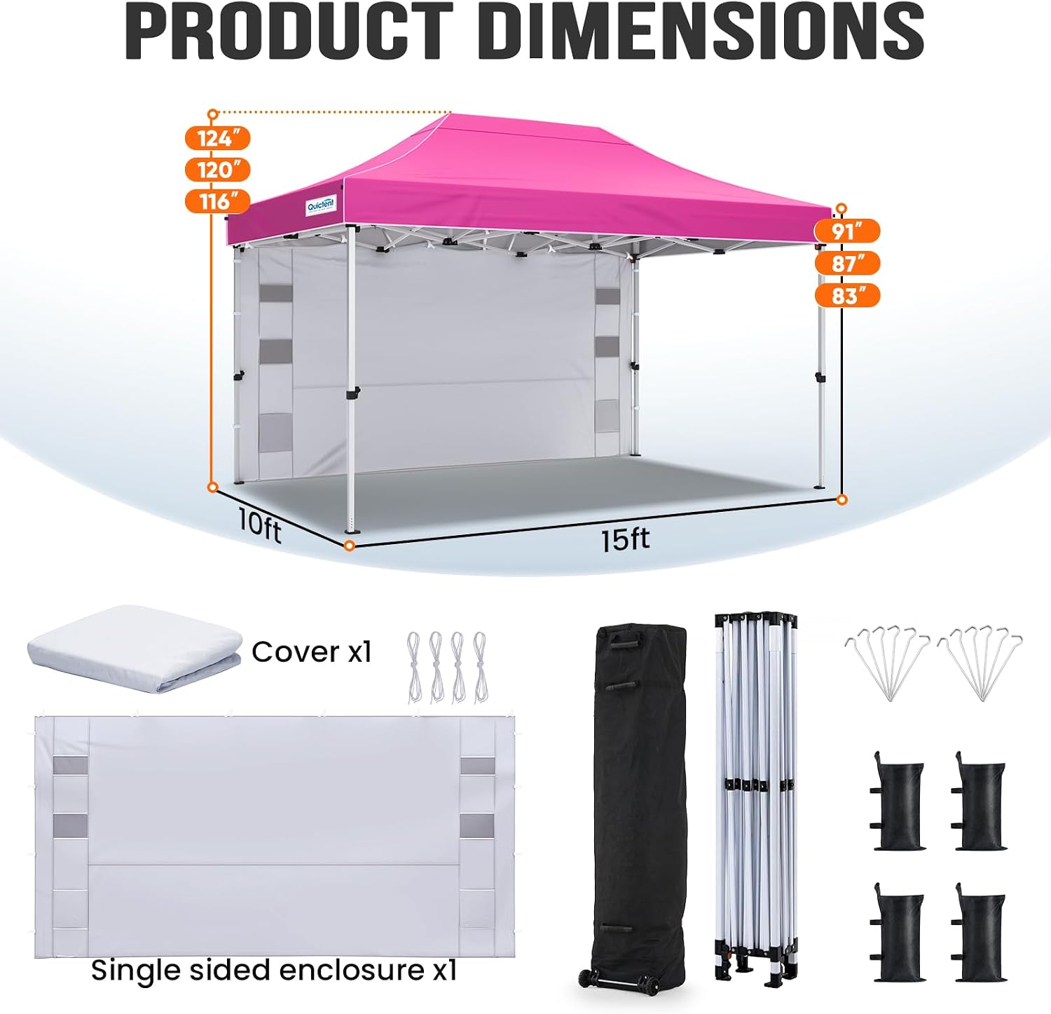 Thumbnail 5 de Quictent Pop-Up Canopy 10x15