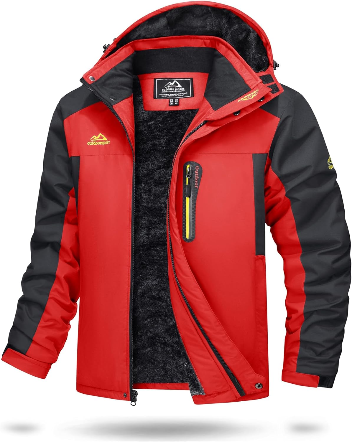 Thumbnail 5 de TACVASEN Herren Skijacke Gefüttert Winterjacke mit abnehmbarer Kapuze