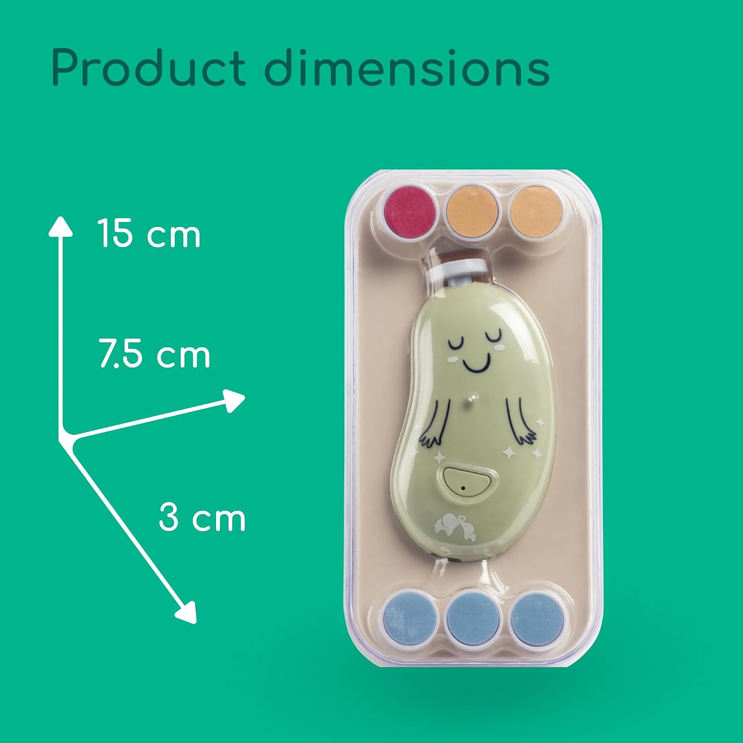 Thumbnail 6 de Bébéconfort Electric Baby Nail File (from birth) with 7 textured files, LED light and USB‑C charging