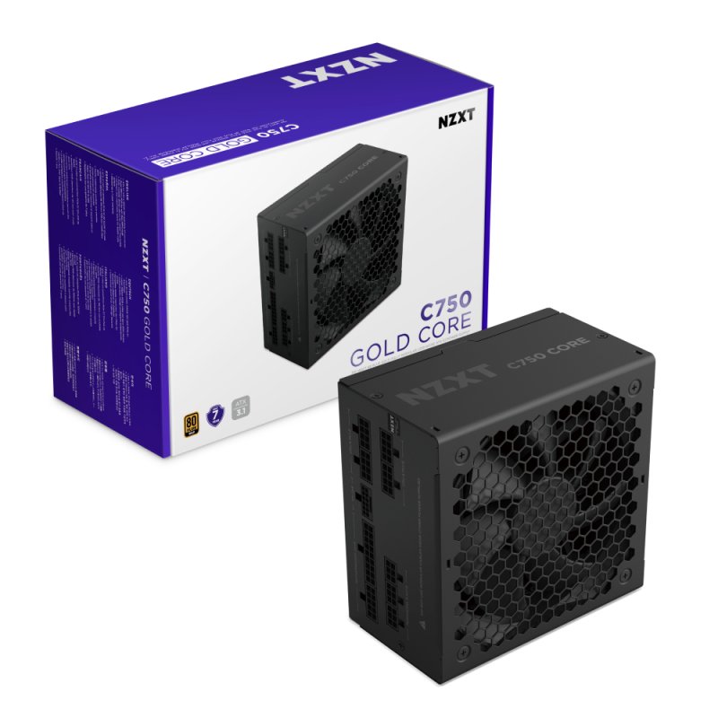 Detalle 2 de NZXT C750 Core Gold: fuente modular de 750 W con certificación 80 PLUS Gold