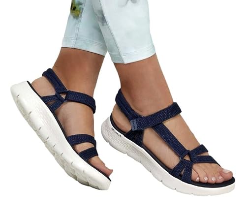 Detalle de Skechers Mujer On the Go Flex Sublime Sandals Navy Textile 39 EU