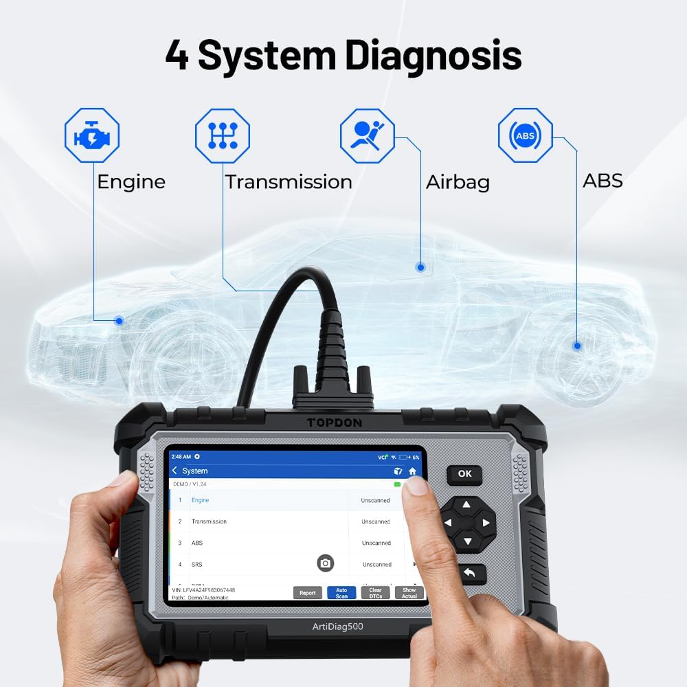 Detalle de TOPDON ArtiDiag500: Strumento diagnostico OBD2 completo con 6 funzioni speciali
