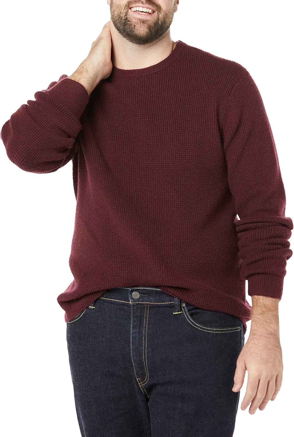 Thumbnail 2 de Amazon Essentials Herren Soft-Touch-Pullover mit Rundhalsausschnitt und Waffelstich – bequeme Allround-Option für kühle Tage
