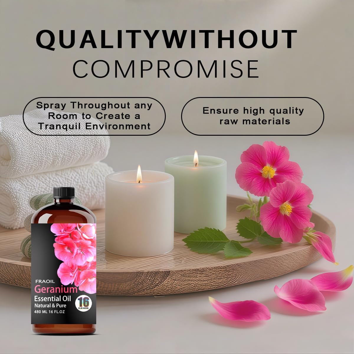 Thumbnail 1 de FRAOIL Geranium Essential Oil 16 Oz (480 ml) for Diffuser, DIY Crafts, and Perfumery