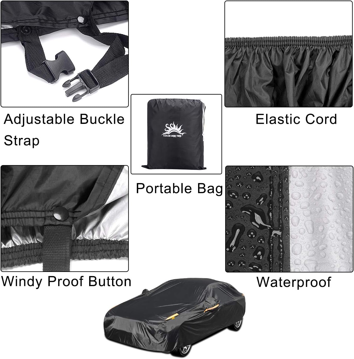 Thumbnail 2 de COLOR RAIN TIME Full Car Cover Waterproof 1 PC