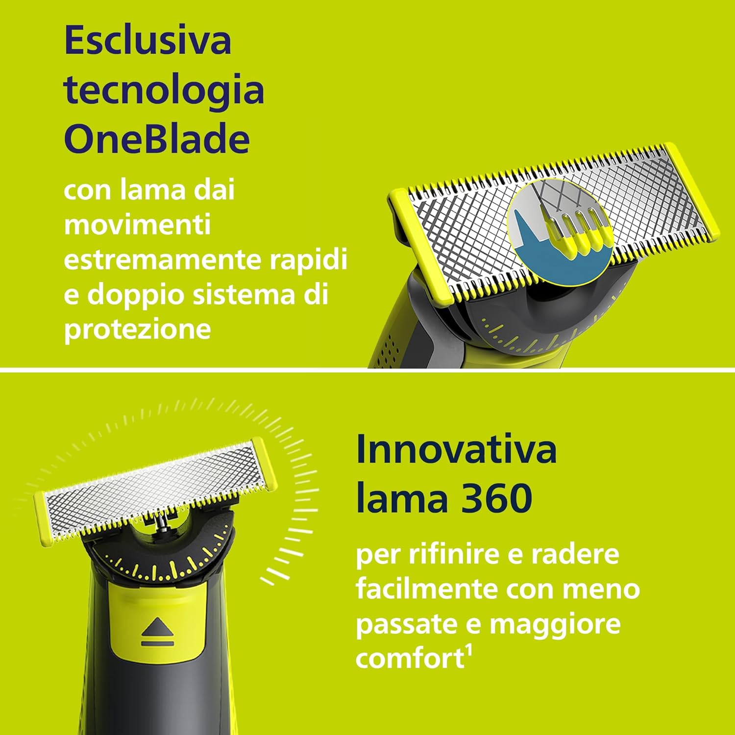Detalle de Philips QP2724/31 OneBlade 45 min di autonomia