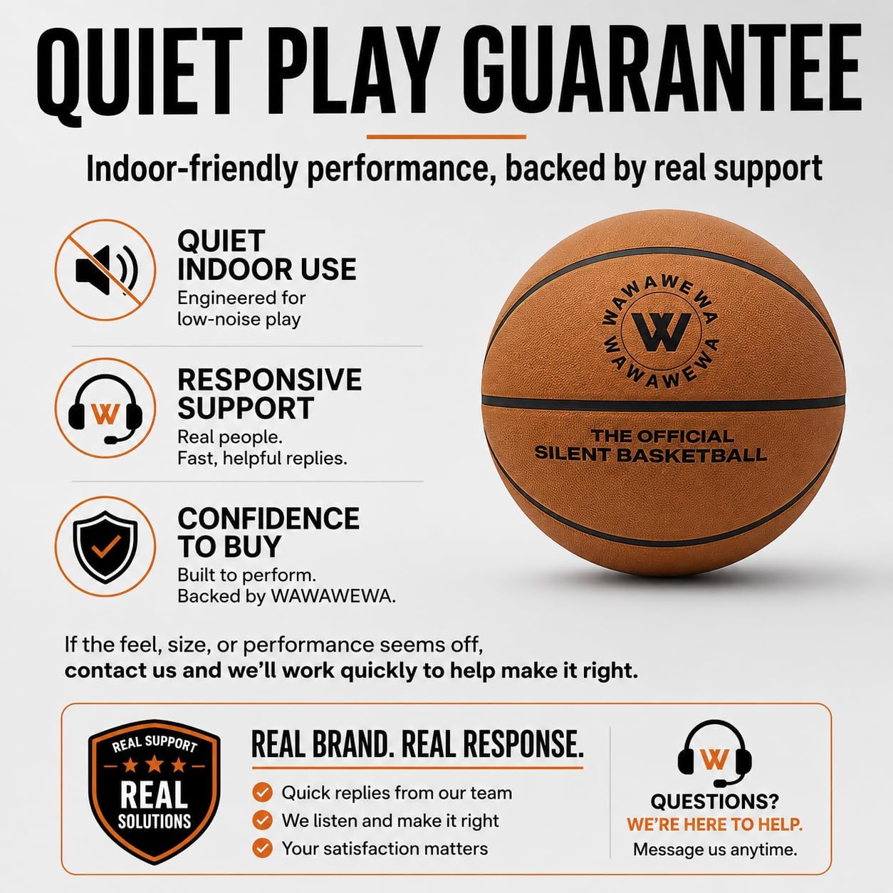 Thumbnail 6 de WAWAWEWA The Official Silent Basketball 29.5"