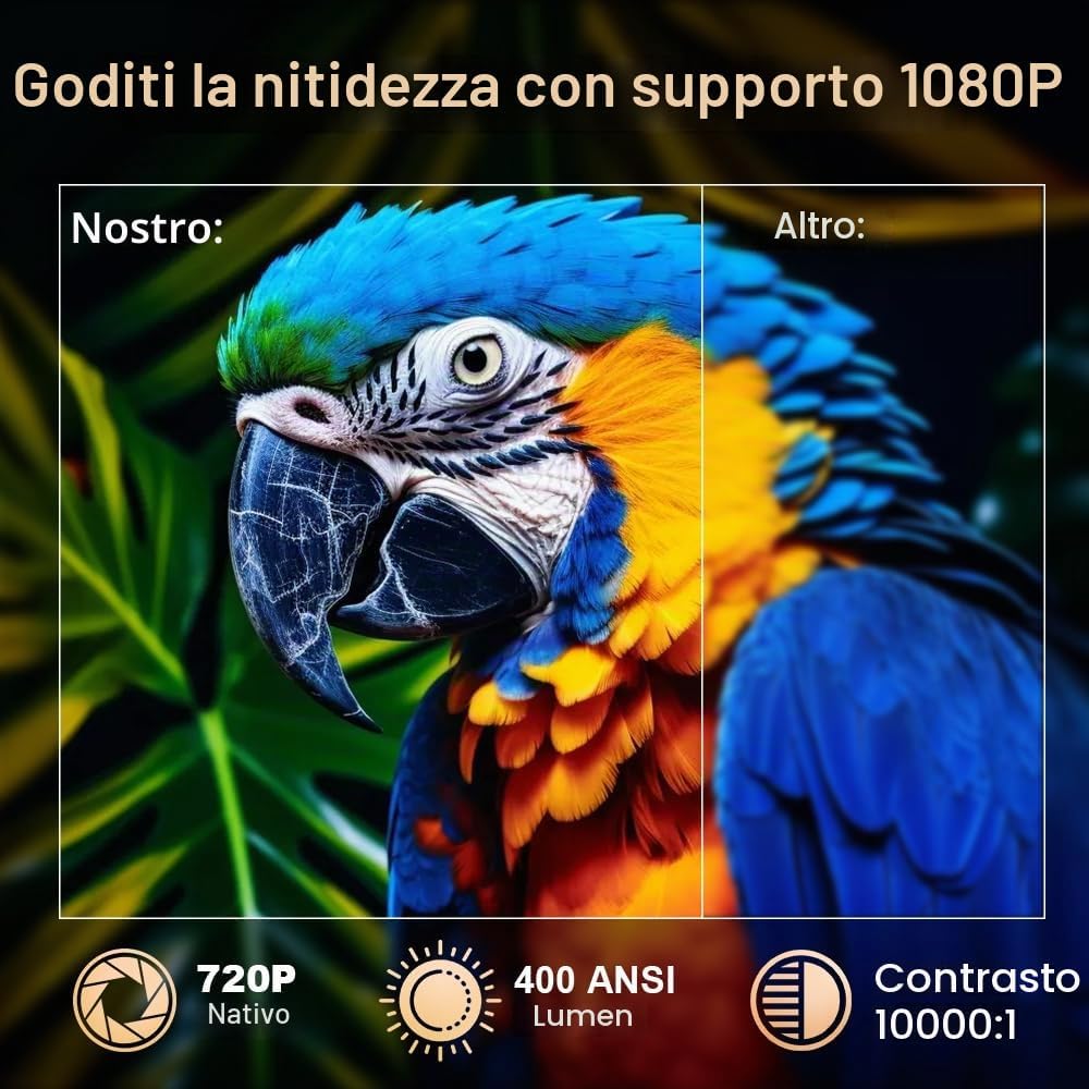 Thumbnail 3 de [App Integrate & Android 14] Mini Proiettore Lyncast con WiFi 6, 5G e Bluetooth 5.4