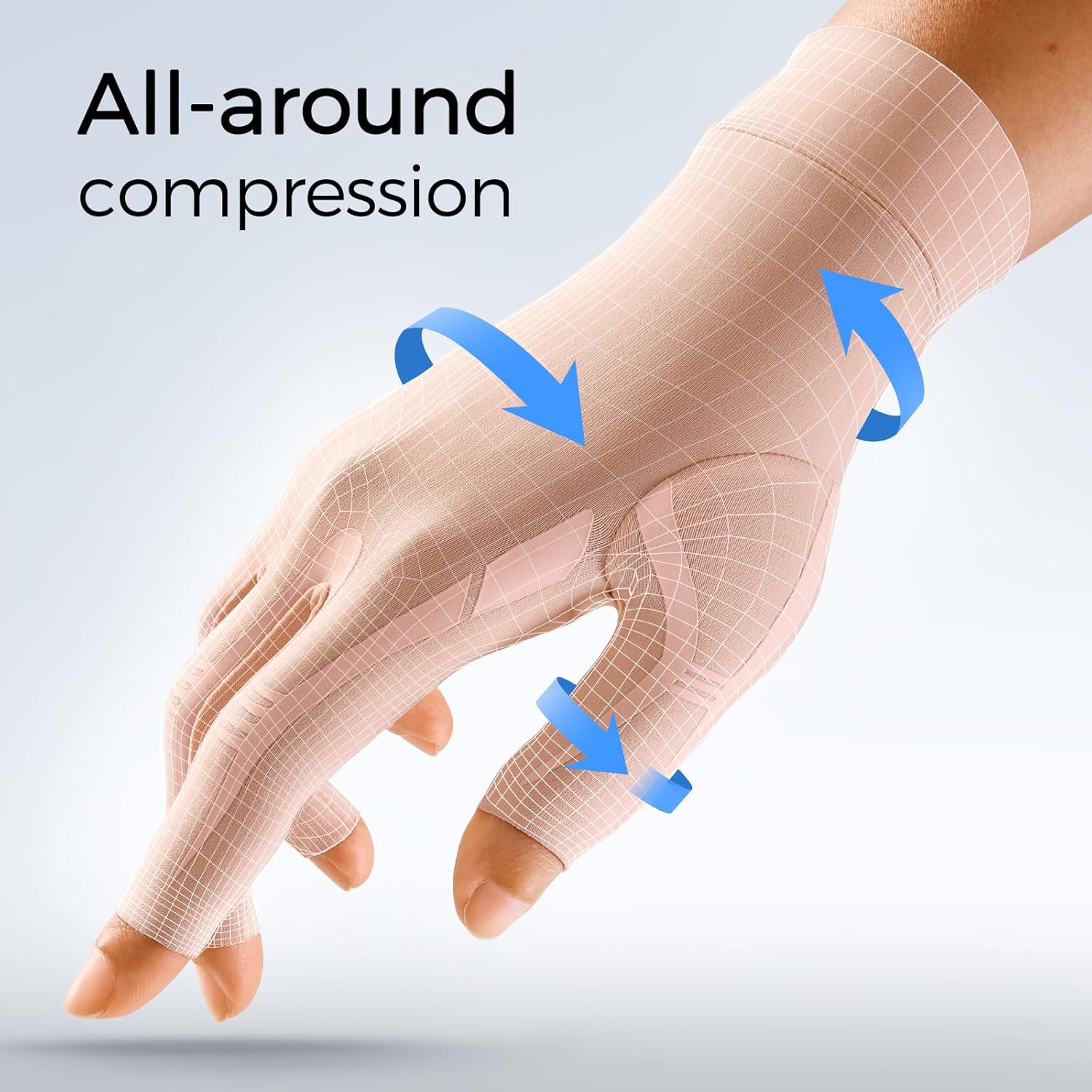 Thumbnail 1 de FREETOO Support Arthritis Gloves: Fingerless Compression for Pain Relief and Dexterity