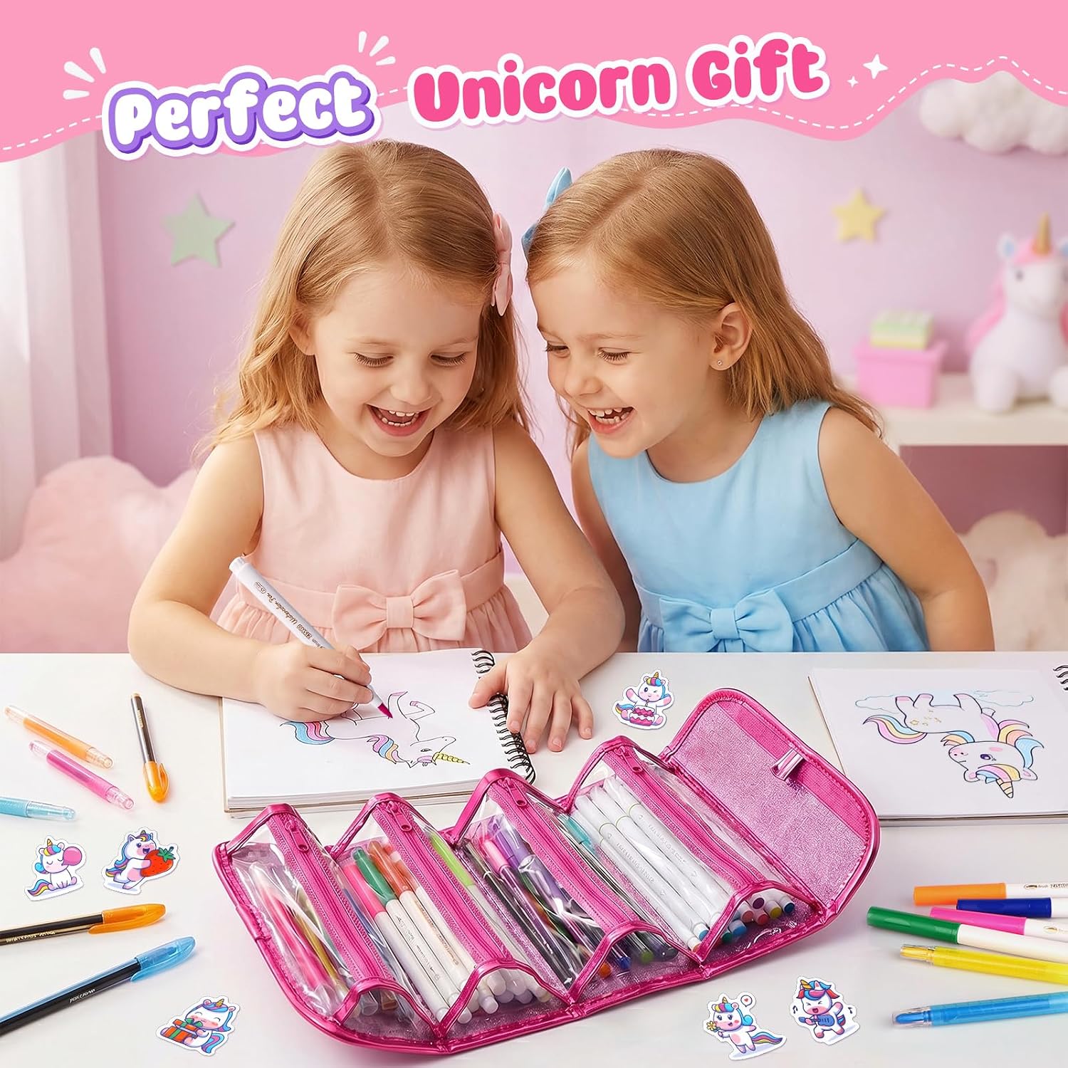 Detalle de Hot Bee Christmas Unicorn Gifts for Girls 4–7, pencil case