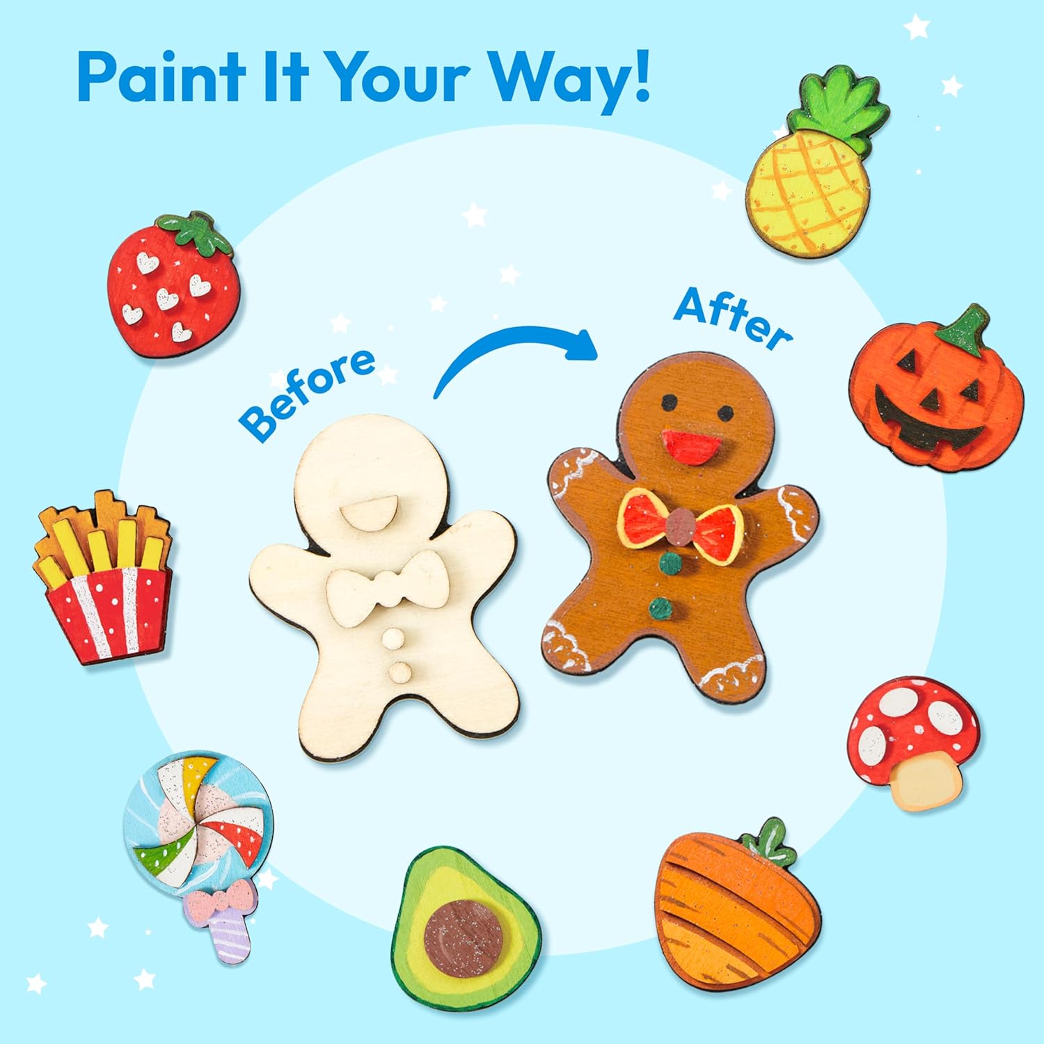 Thumbnail 3 de JOYIN 12PCS Wooden Magnets painting kit for kids 🎨