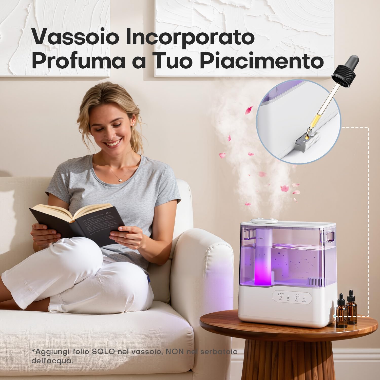 Thumbnail 4 de AROEVE Umidificatore ambiente 5L ultrasuoni con diffusore aromi 🌫