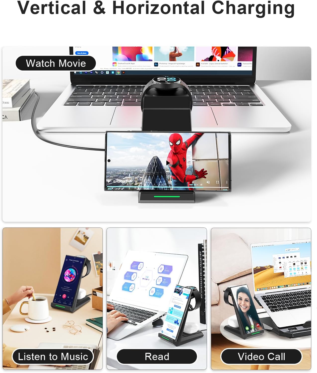 Thumbnail 4 de Samsung S25 Ultra 3‑in‑1 Wireless Charger