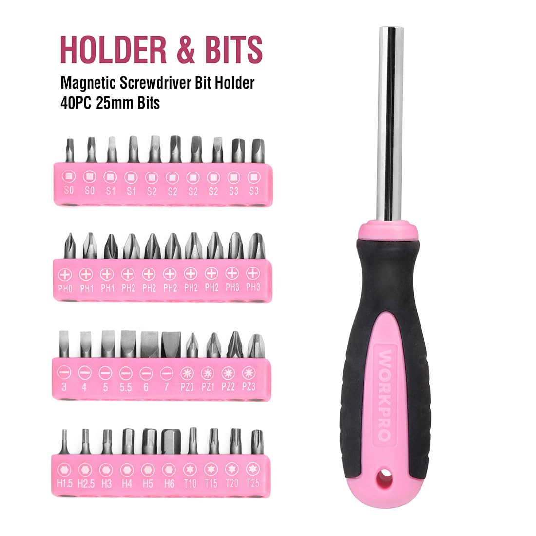 Thumbnail 2 de WORKPRO Set Porta Attrezzi da 103 pezzi per uso domestico (borsa portatile in rosa)