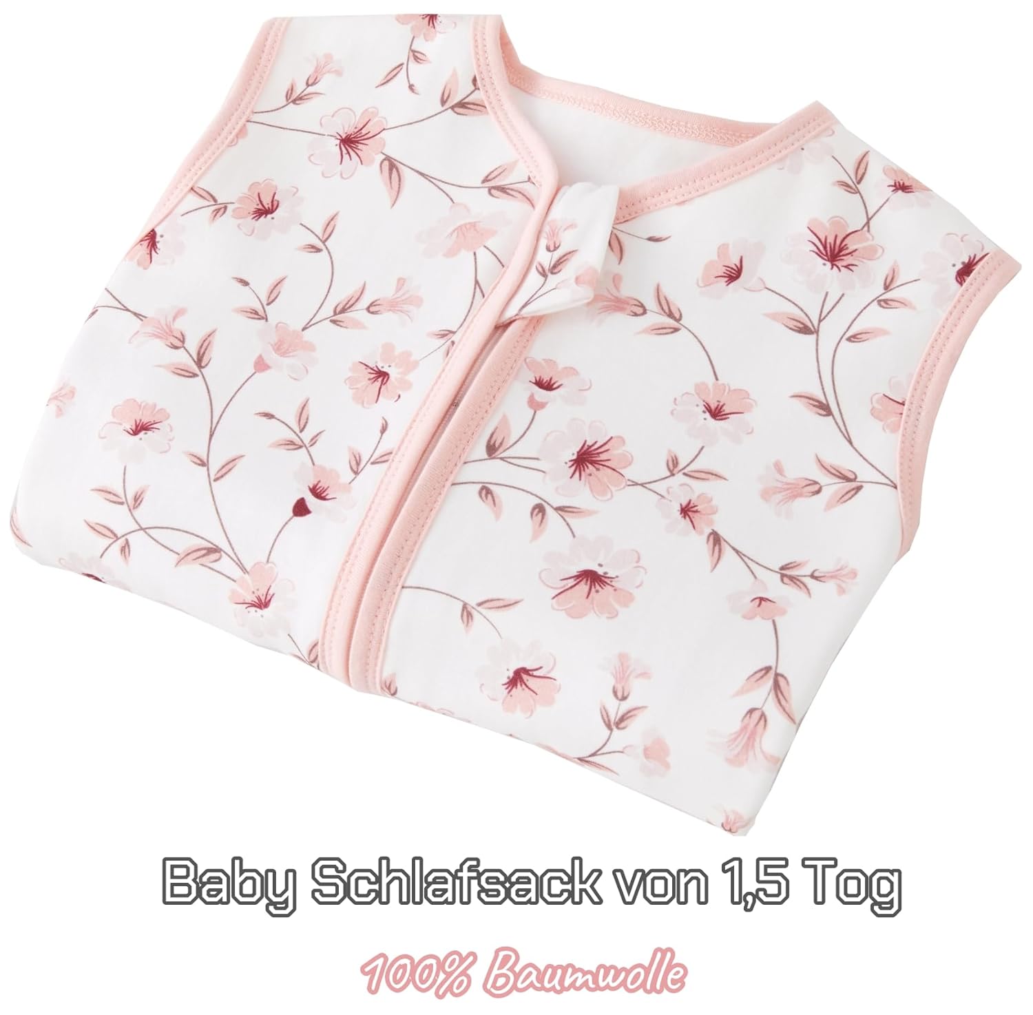 Detalle 2 de Teechodina Baby-Schlafsack mit Füßen aus 100% Baumwolle (1,5 Tog) für Kinder 90 cm