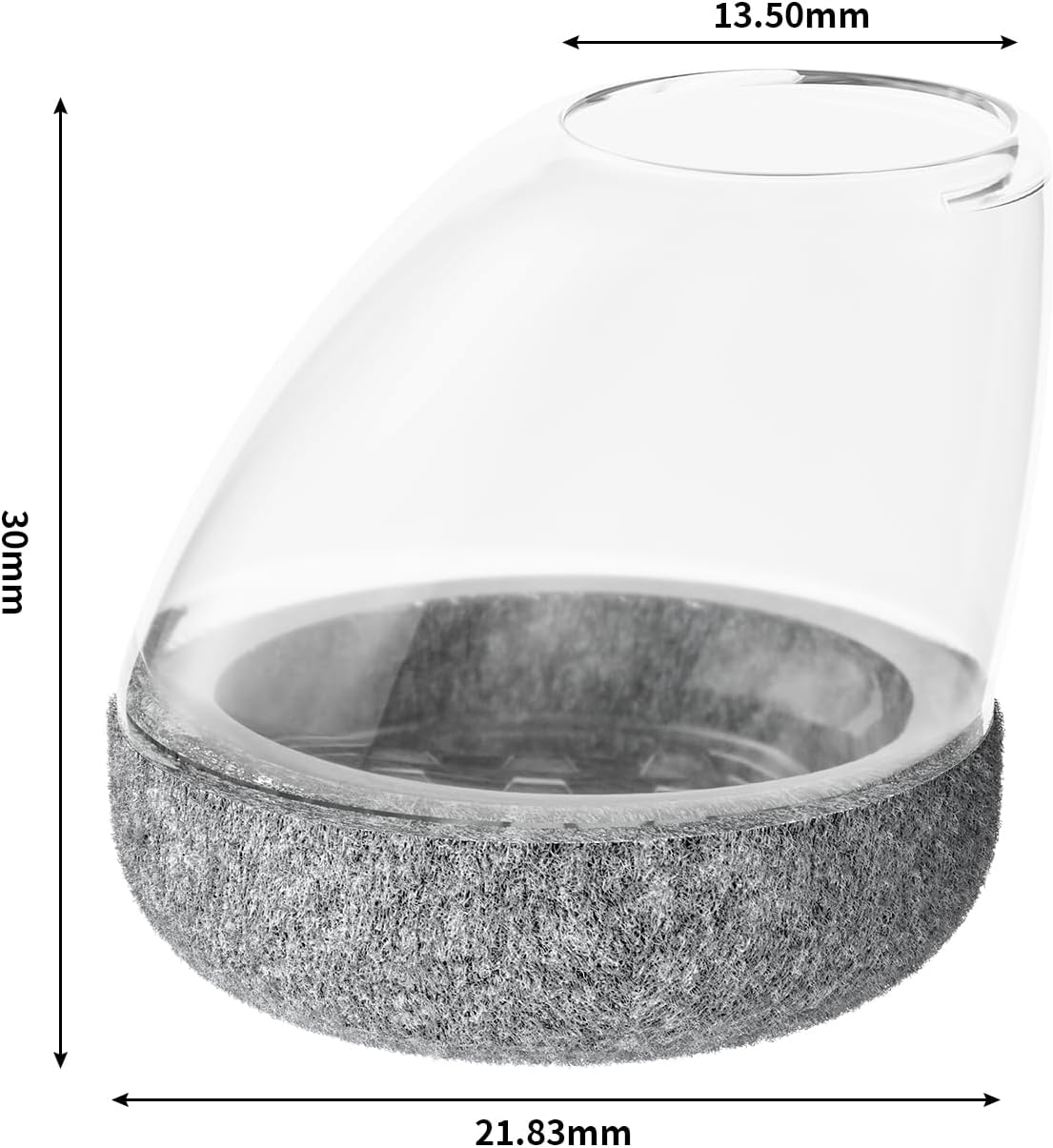 Thumbnail 5 de RCHYFEED Stuhlbeinkappen – Silikon-Filz-Schonschutz, 24 Stück, Transparent mit Graual Filz für 15–25° Stuhlbeine (14–20 mm)